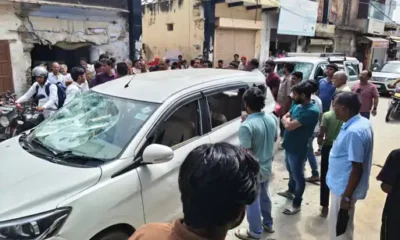 हट्टा बाजार में किन्नर गुटों के टकराव के बाद मौके का दृश्य