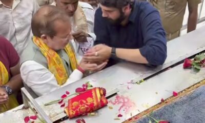 खाटूश्यामजी मंदिर में बाबा श्याम के दर्शन करते कैबिनेट मंत्री डॉ. अरविंद कुमार शर्मा