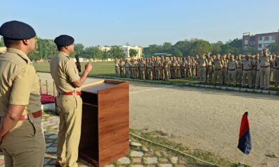 नारनौल पुलिस लाइन में परेड, एसपी दीपक ने फिटनेस और गश्त बढ़ाने के दिए निर्देश