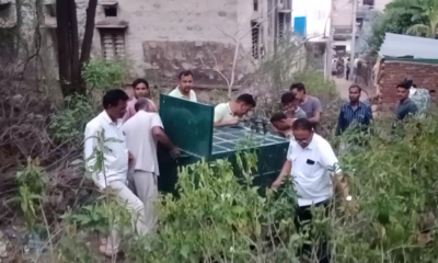 वन विभाग ने पिंजरा लगाकर रेस्क्यू अभियान शुरू किया।