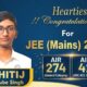JEE Main में शानदार रैंक हासिल करने वाले छात्र क्षितिज